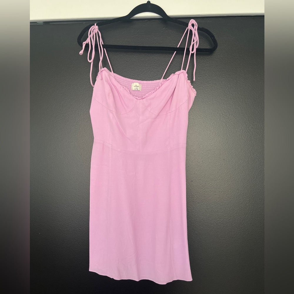 Wilfred Lilac Tie-Shoulder Mini Dress